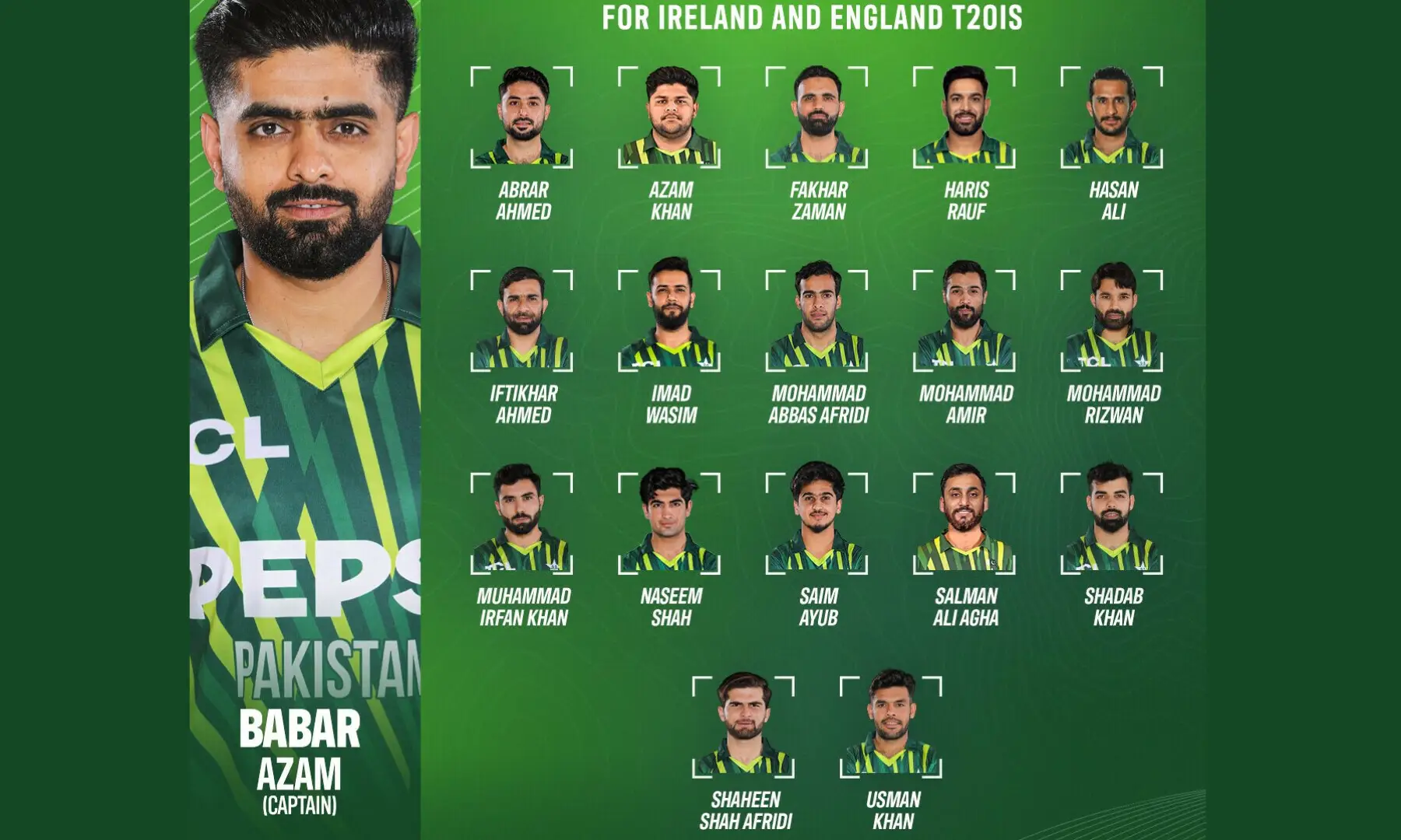Pakistan T20 Squad